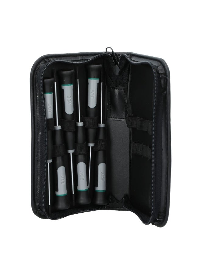 ACE 6-Piece Durable and Rust free Screwdriver Set Black and Grey 5.5 x 1.7 x 7.8 Inch 2167062  - Image 1