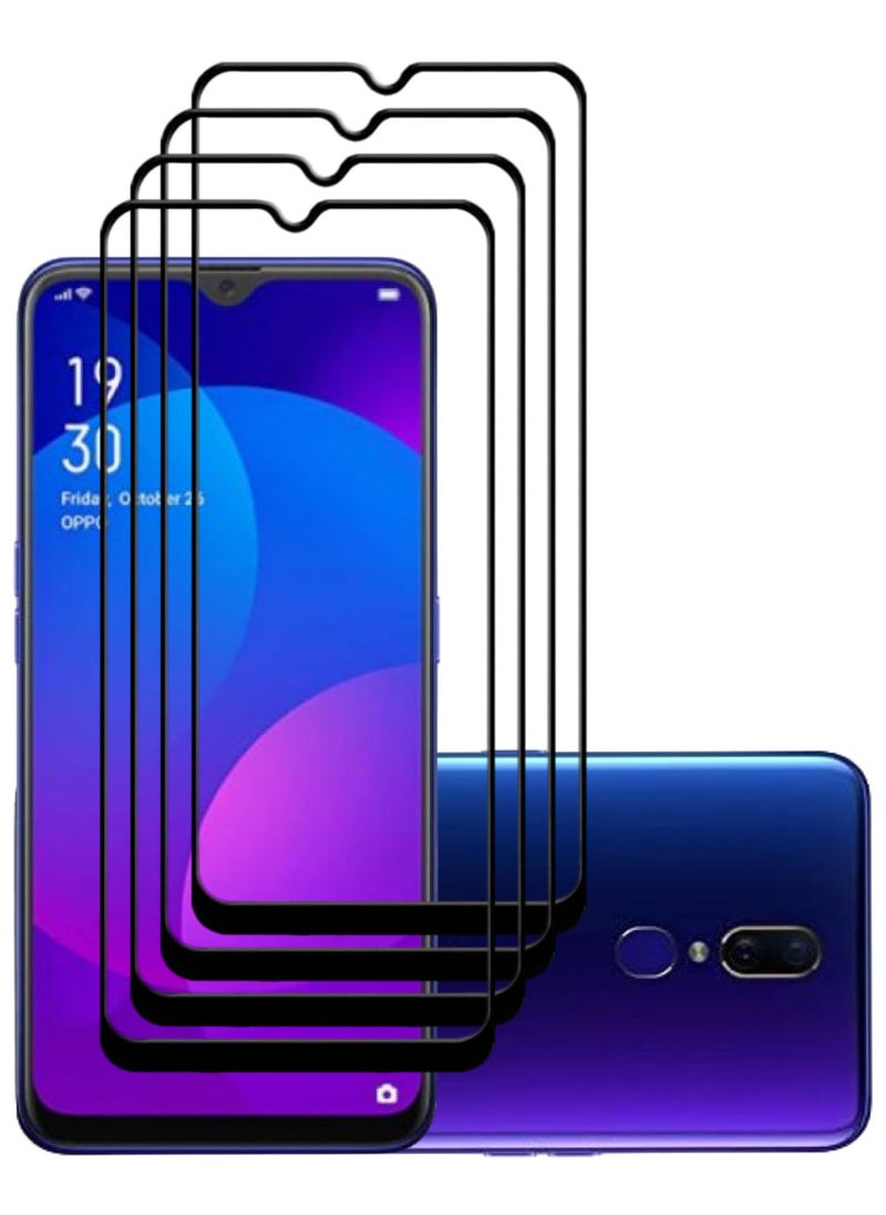 ACLIX 4 Pieces Antistatic ESD Dustproof Premium Quality High Definition Tempered Glass Screen Protector Designed For Oppo F11 - Image 1
