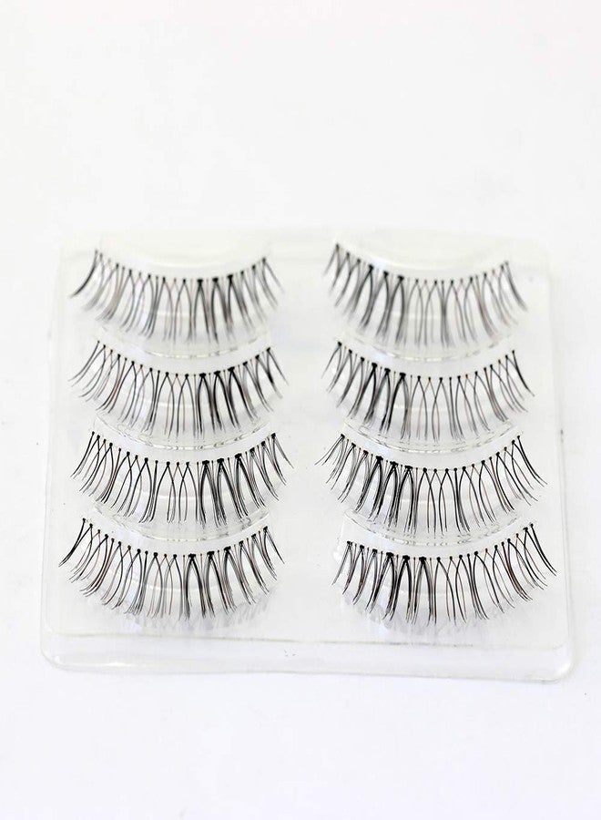 Dorisue Black & Brown Mixed Strip Lashes-Reusable 15 Times, Ultra-Thin Band for Small/Monolid Eyes, Realistic 2-Tone Blend for Daily Natural Look 4-Pair - Image 5