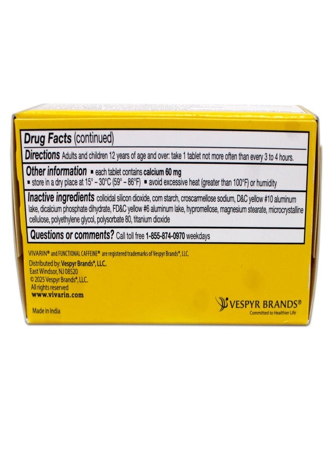 Vivarin Caffeine Pills 200mg Caffeine per Dose, Safe and Effective, Helps You Stay Awake, Energy Supplement, 60 Tablets - Image 5