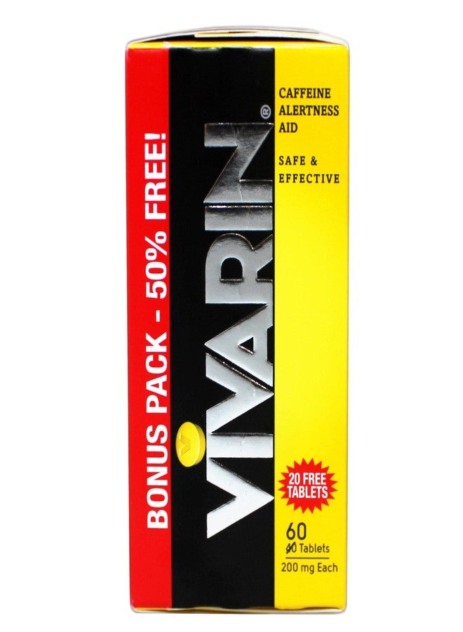 Vivarin Caffeine Pills 200mg Caffeine per Dose, Safe and Effective, Helps You Stay Awake, Energy Supplement, 60 Tablets - Image 2
