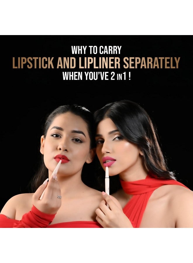 Glam 21 Glam21 Two To Tango Lip Liner + Lipstick Duo |Non-Transfer |Long Stay | Creamy Matte Finish| Super-Glide Formula | Non-Drying |For Sensational Lip Look, Cocoa Kiss-11 - Image 4