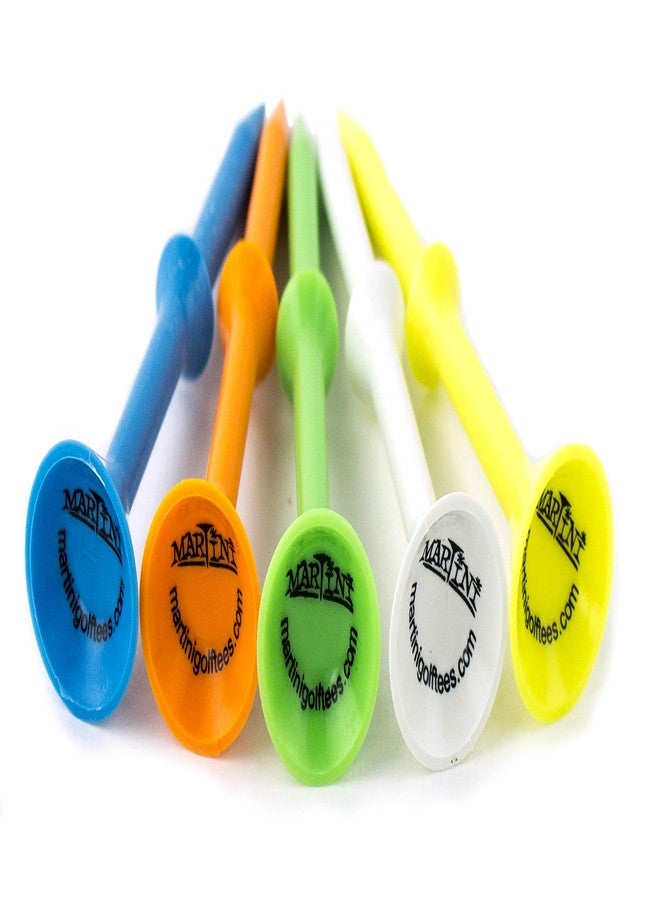 Martini Golf Tees DMT007 Durable Plastic Step-UP Tees (5 Pack), Assorted Colors, 3.25" - Image 2