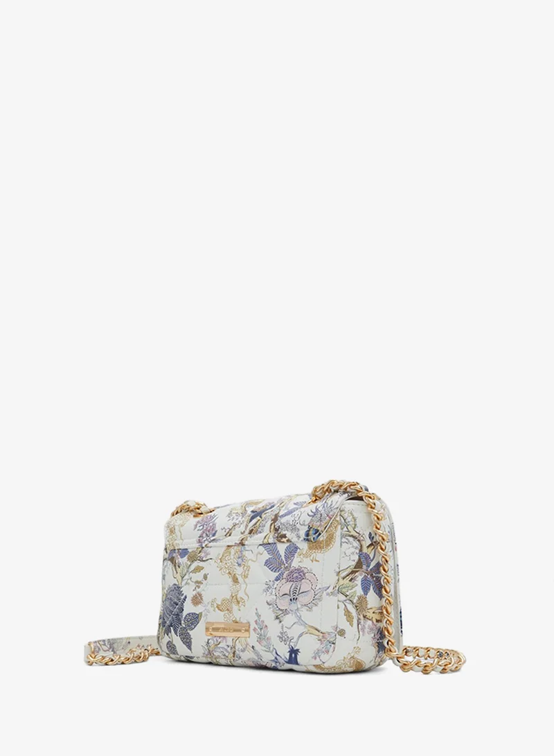 Aldo Nanali Printed Crossbody Bag With Chain Strap