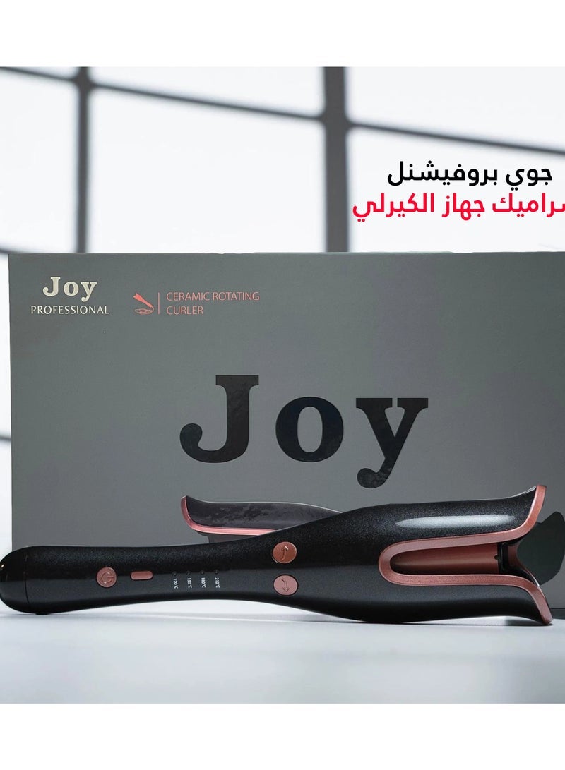 JOY CARE جهاز تجعيد الشعر الأوتوماتيكي الاحترافي من جوي - مكواة تجعيد 3 في 1 مع أسطوانة مغطاة بالسيراميك، تحكم في درجة الحرارة قابل للتعديل (300°F-400°F)، تقنية خالية من التشابك وسخونة سريعة خلال 30 ثانية لتجعيد الشعر بسهولة، Waves وأنماط ذات حجم كبير. - Image 2
