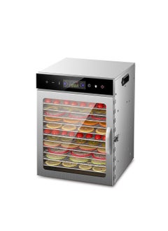 ET-LIFE Food Dehydrator, 12 Stainless Steel Trays Dehydrators for Food and Jerky, Herbs, Fruit, Dehydrator Machine with Digital Timer and Temperature Control, Overheat Protection, Recipe Book Included  - Image 1