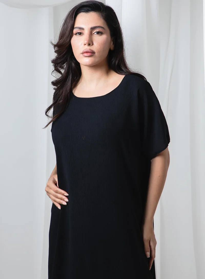MSquare Fashion Black CEY Fabric Inner Slip Dress for Abaya – Soft Underdress