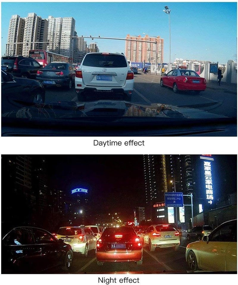 أورلينيك كاميرا Orlenic Dash Cam Mirror بدقة 1080 بكسل عالية الوضوح، مسجل قيادة السيارة بعدسة مزدوجة أمامية وخلفية، كاميرا لوحة القيادة بزاوية واسعة DVR مع مستشعر G، تسجيل حلقي، مراقبة وقوف السيارات، كشف الحركة (أسود) - Image 5