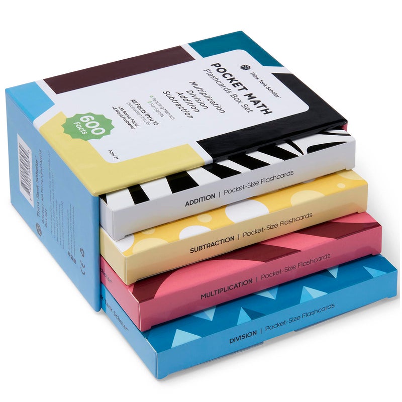 Think Tank Scholar AwardWinning Math Flash Cards  600 Addition Subtraction Multiplication  Division Facts  2 Facts Per Card  20 Games  Teaching Methods  Grades 16  Classroom Homeschool  TeacherApproved - Image 2