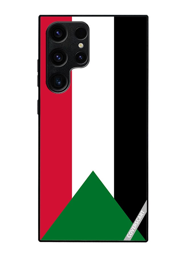Protective Case Cover For Samsung Galaxy S22 Ultra 5G Sudan Flag Design Multicolour