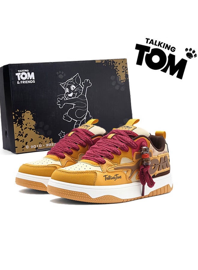 Talking Tom Cat  Autumn Winter New Lucky Charm Student Sneakers Uni Casual Shoes Caramel Brown Size 37 - Image 1