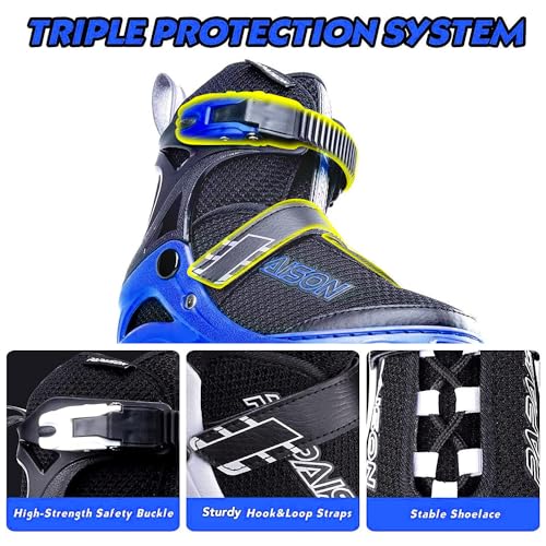 PAPAISON Adjustable Inline Skates for Kids and Adults with Full Light Up Wheels, Outdoor Roller Skates for Girls and Boys, Men and Women - Image 5