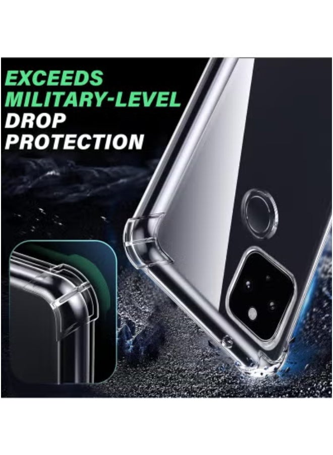 JAJEEK Clear Case for Google Pixel 5 with 1 Screen Protector | Transparent TPU Silicone Full-Body Protective Phone Cover | Shockproof Slim Case with Reinforced Corners | Drop-Resistant & Anti-Yellow for Pixel 5 | Lightweight, Precise Fit & Easy Grip Design - Image 4