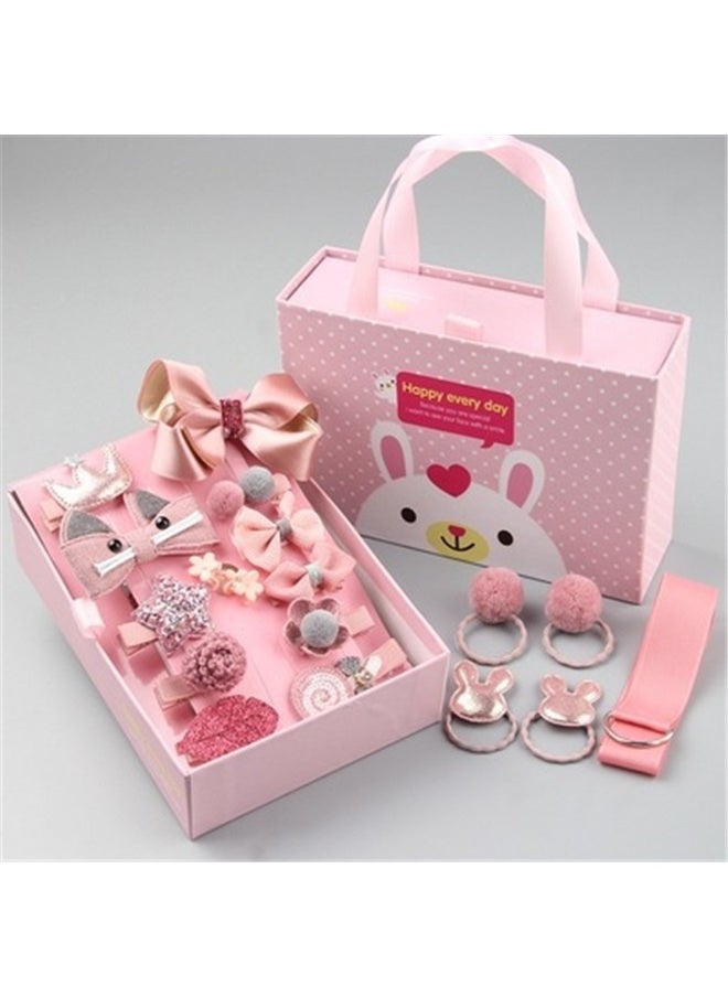 yongsheng 18-Piece Hair Clip Gift Box，Cute Kids Hair Accessories Bow Elastic Hair Bands Toddler Hair Clips Various Styles Girls Hair Accessories With Organizer and Gift Box Suitable for Girls Baby Teenage Use  - Image 1