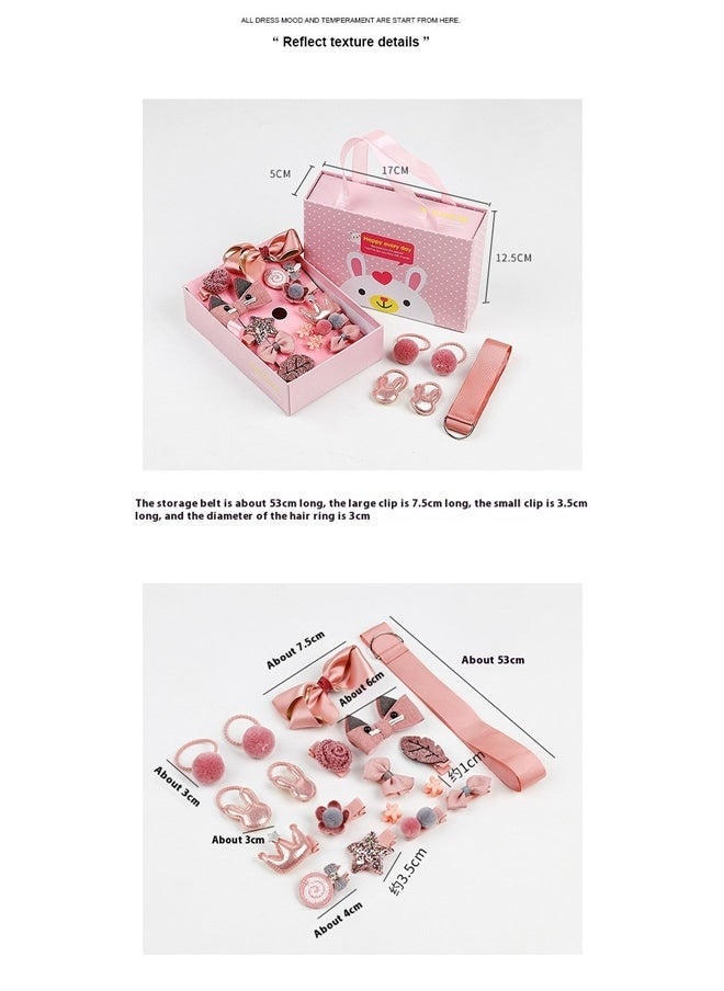 yongsheng 18-Piece Hair Clip Gift Box，Cute Kids Hair Accessories Bow Elastic Hair Bands Toddler Hair Clips Various Styles Girls Hair Accessories With Organizer and Gift Box Suitable for Girls Baby Teenage Use  - Image 5