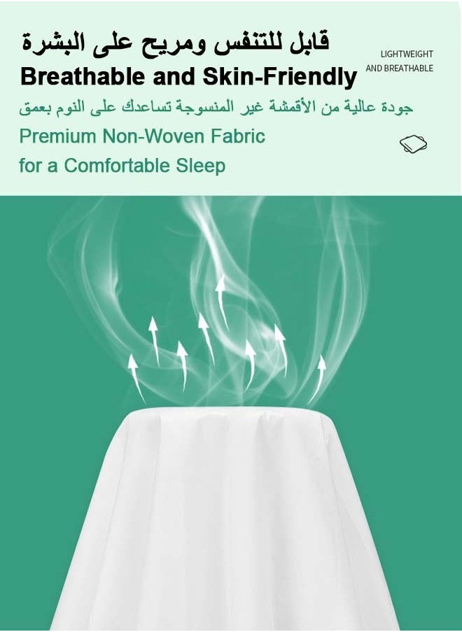 اناوناس طقم ملاءات سرير للسفر للاستعمال مرة واحدة مع 2 أكياس وسادة للاستعمال مرة واحدة, غطاء لحاف, ملاءات سرير للاستخدام مرة واحدة, مناسبة للسفر والفنادق والسفر التجاري  - Image 4