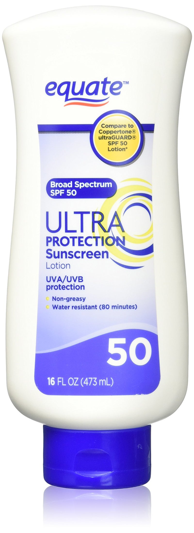 Equate Ultra Protection Sunscreen SPF 50 16oz Compare to Coppertone SPF 50 Lotion - Image 3