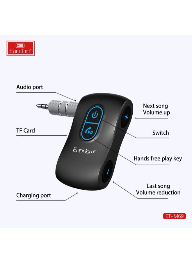 Earldom BLUETOOTH AUDIO RECEIVER EARLDOM ET-M69, 3.5MM, MICRO SD - Image 2