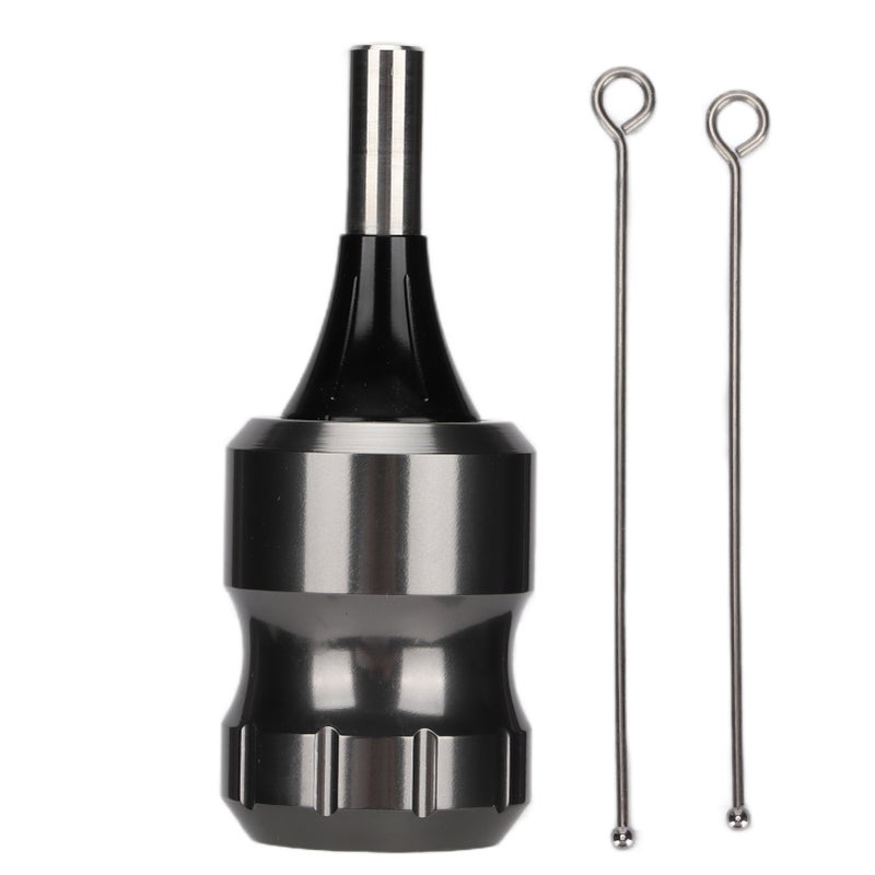 Cartridge Tattoo Grip: Silver Alloy Non Slip Design - Adjustable Tattoo Handle High Precision Tattoo Tool for Tattoo Salon And Home Use - Image 1