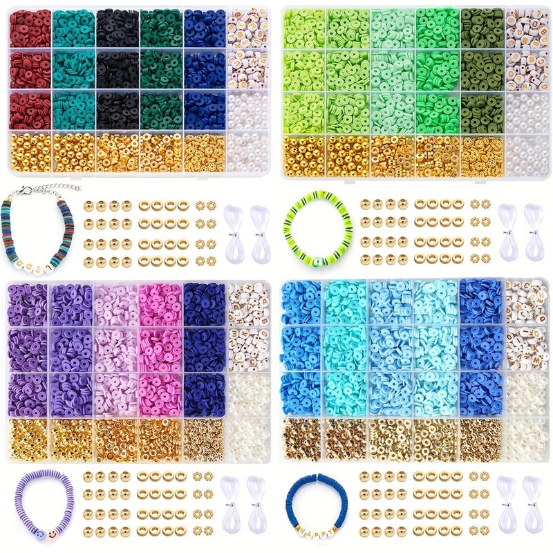 2D Flat Polymer Clay Beads Over 1900 Pink Jewelry Making Spacers Bracelet Necklace Earring - Image 1