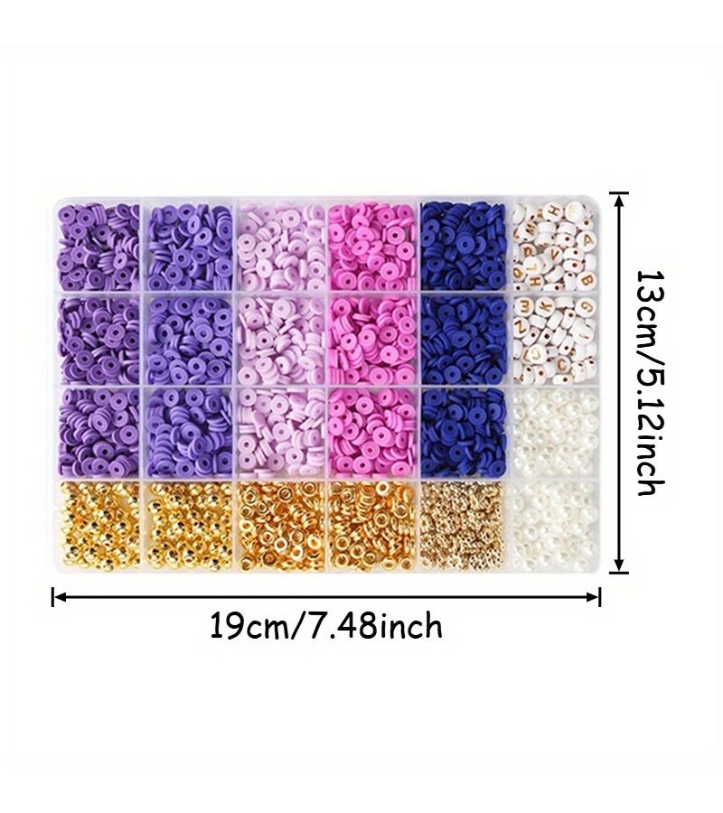2D Flat Polymer Clay Beads Over 1900 Pink Jewelry Making Spacers Bracelet Necklace Earring - Image 4