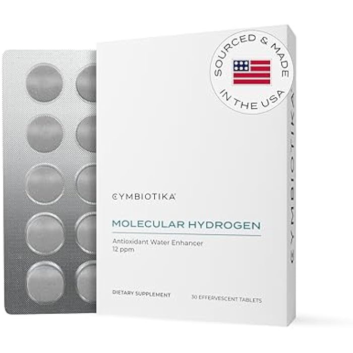 CYMBIOTIKA H2 Molecular Hydrogen Water Tablets with Magnesium, Energy Boost, Gluten Free, Keto Antioxidant Drink, Fast Dissolving Supplements, Helps Fight Inflammation & Stress 30 Tablets, 12 ppm - Image 1