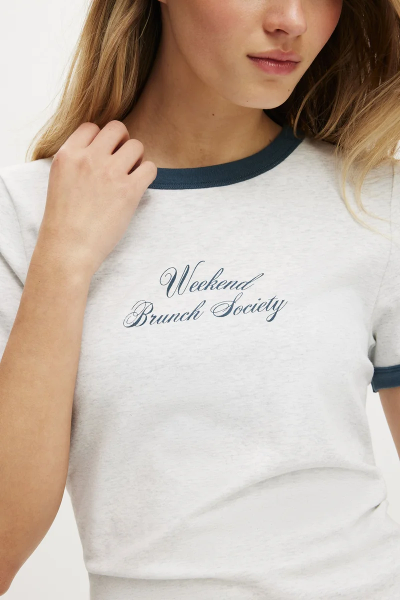 Body DREAMY SOFT RINGER BABY TEE
