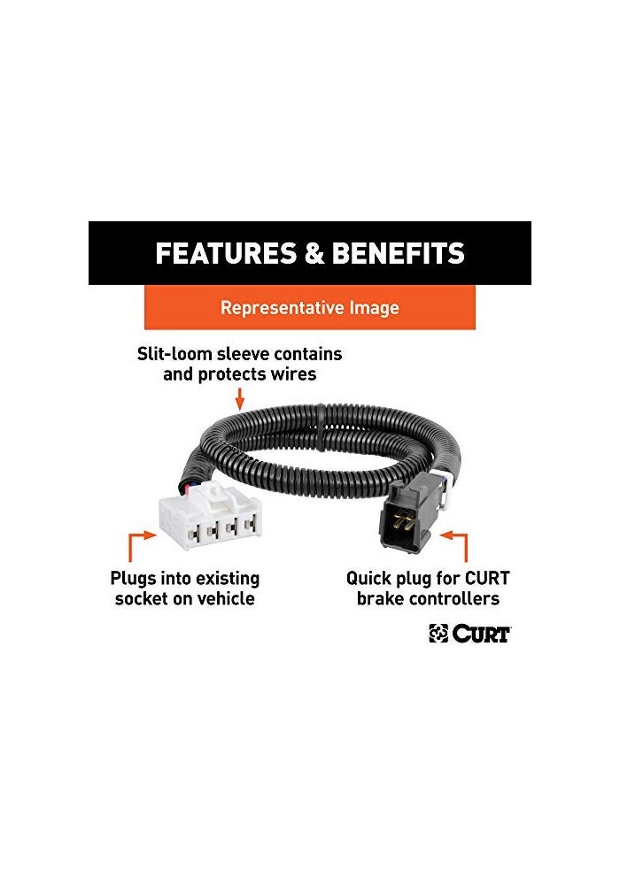 CURT 51446 Quick Plug Electric Trailer Brake Controller Wiring Harness Select Dodge Durango with Factory Tow Package Jeep Grand Cherokee - Image 3