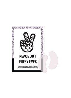 PEACE OUT PEACE OUT Skincare Puffy Eyes Biocellulose UnderEye Mask Minimize Puffiness  Tired Eyes with Caffeine and Niacinamide Under Eye Patches for Dark Circles 6 pairs 