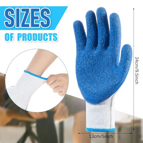 Sureio 3 Pairs Donning Gloves for Compression Stockings Gloves for Donning Gripping Compression Wear(Blue, White) - Image 2