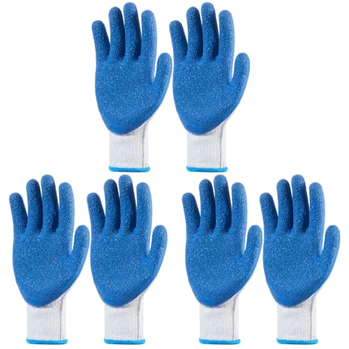 Sureio 3 Pairs Donning Gloves for Compression Stockings Gloves for Donning Gripping Compression Wear(Blue, White) - Image 1