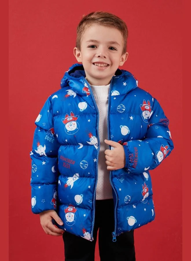 Lela Lela Extra Filled Soft Polar Fleece Hooded Puffer Coat Boy's COAT 5763006