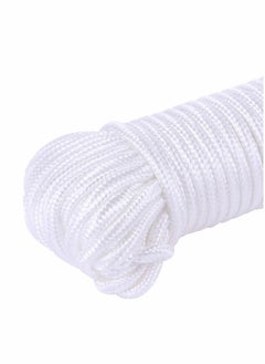 Excefore Nylon Poly Rope Flag Pole Polypropylene Clothes Line Camping Utility Good for Tie Pull Swing Climb Knot (10 M Length, 10 mm Width, 2Pcs White)  - Image 2