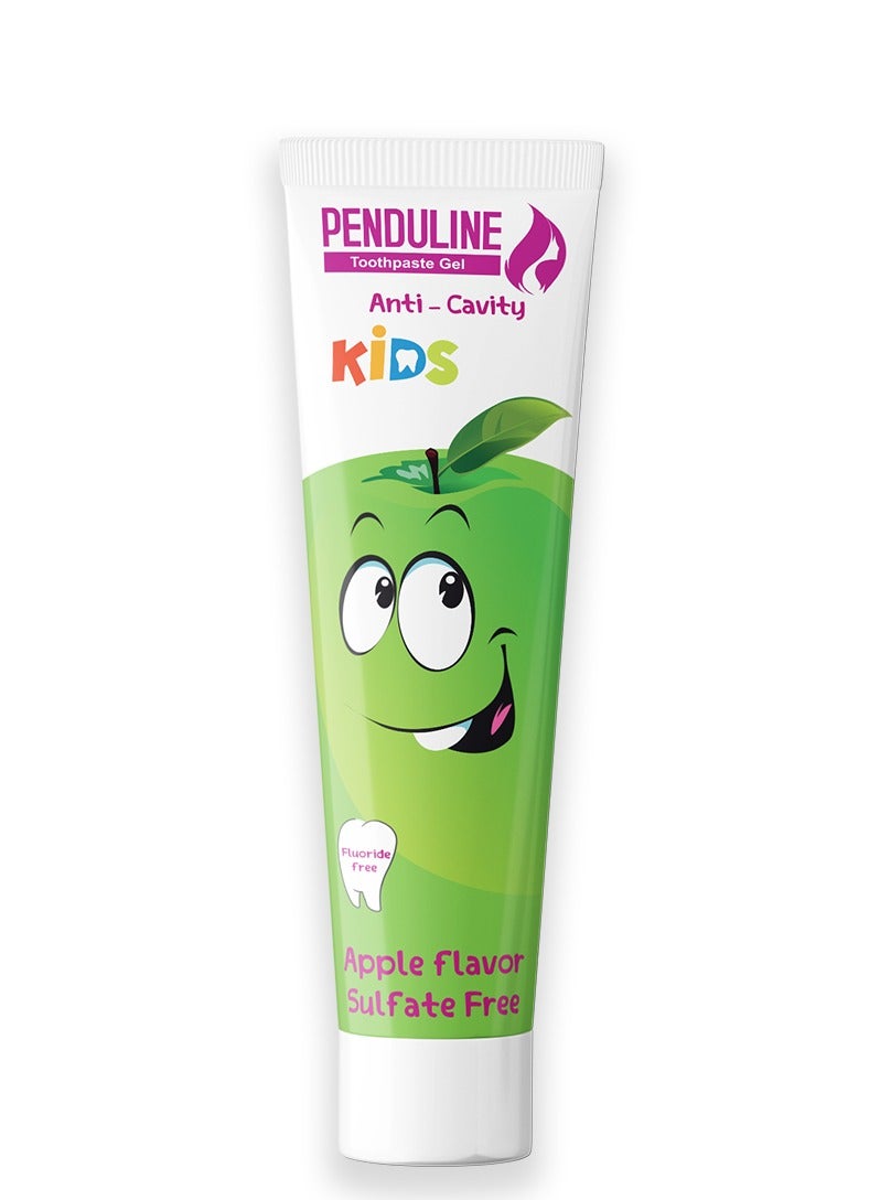 Penduline kids toothpaste gel 75 ml | Safe from 2 years old | Green Apple | Free fluoride | Free sulfites - Image 2
