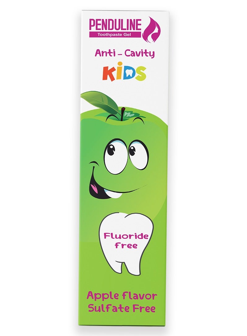 Penduline kids toothpaste gel 75 ml | Safe from 2 years old | Green Apple | Free fluoride | Free sulfites - Image 3