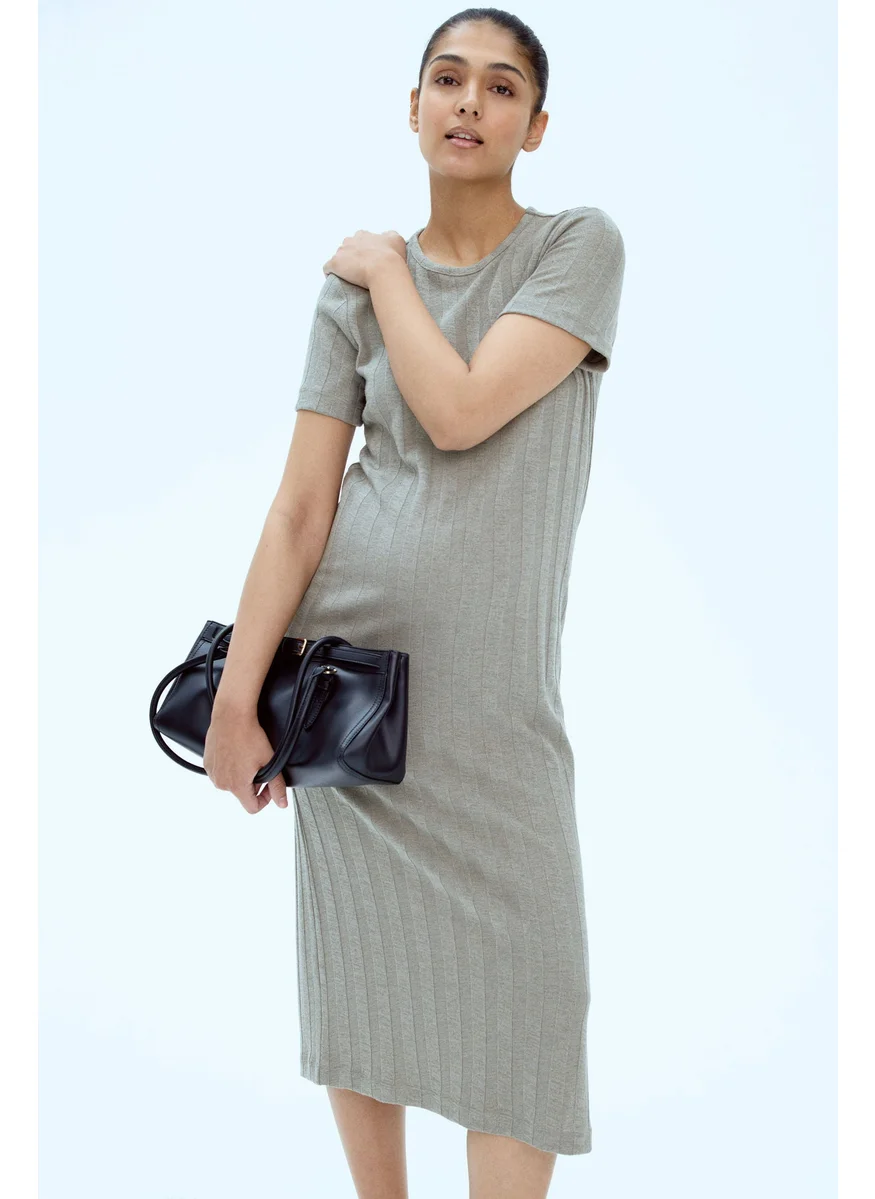 H&M Mama Ribbed Dress