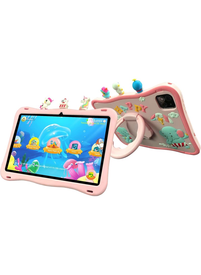 Oteeto TAB10 Kids Tablet – 10-Inch HD, 6GB+128GB, Dual Camera, WiFi, 6000mAh Battery - Pink - Image 2