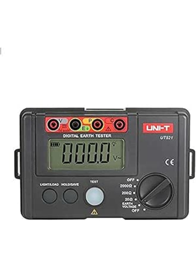 UNI-T UT521 series can perform precise 3-wire and simple 2-wire earth resistance measurement for power and electrical systems, lightning protection equipment, and ground system of all electrical equipment