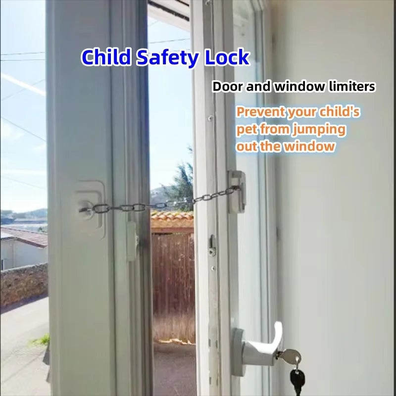 Child Safety Window and Door Chain Lock with Adjustable Length - Image 2