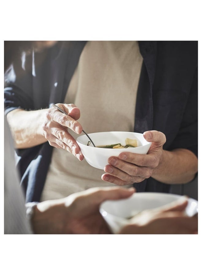 OFTAST 5-piece 15cm porcelain bowl set, dishwasher and microwave safe White. - Image 5