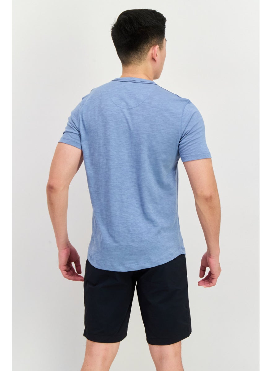 Men Crew Neck Short Sleeves Plain T-Shirt, Sage Blue - pzsku/Z51F5B7FF9E26BEDB804CZ/45/_/1737642000/aa9c2e09-640b-4df6-bfa6-647a93509e93