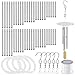 Swpeet Swpeet 60Pcs Wind Chime Tubes Parts and Transparent Top Circles of Wind Chime with 100 Yard Wind Chime Wire and Swivel  - Image 2