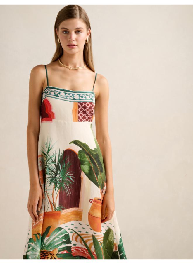 forever new Bianca Printed Linen Midi Dress - Image 3