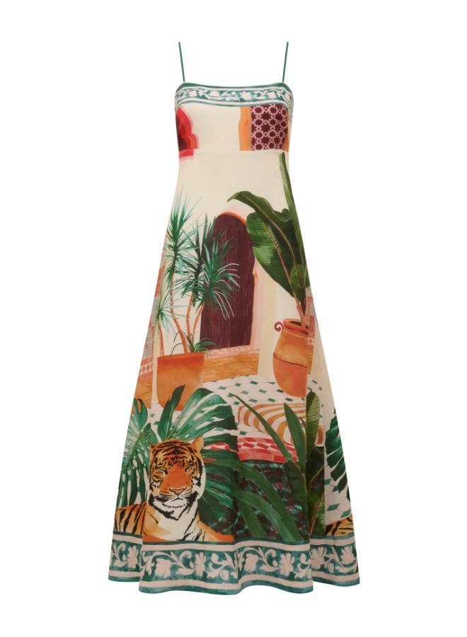 forever new Bianca Printed Linen Midi Dress - Image 5
