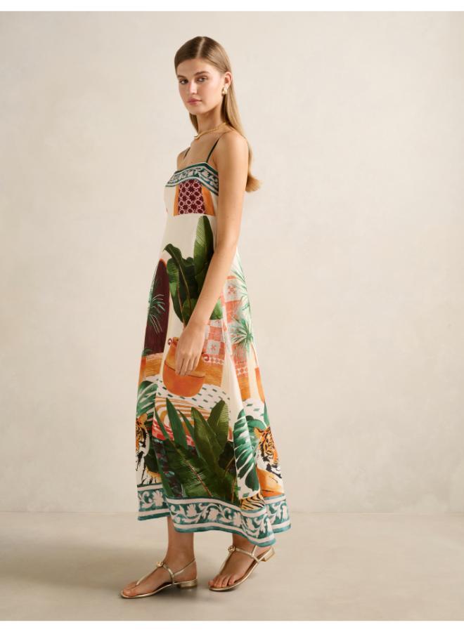 forever new Bianca Printed Linen Midi Dress - Image 4