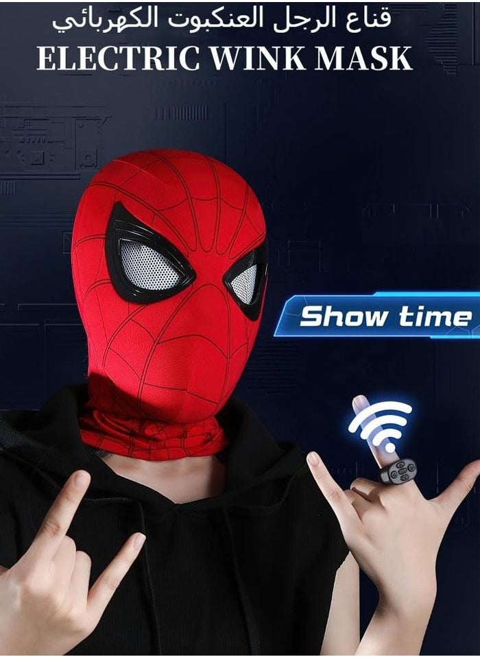 Beauenty Spider-Man Mask With Ring Remote Control To Open And Close Eyes Superhero Spider-Man Helmet Mask  - Image 2