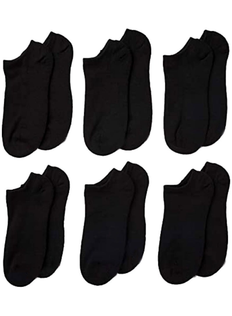 مجموعة من ست ازواج من جوارب كاجوال خليط قطني قصيرة