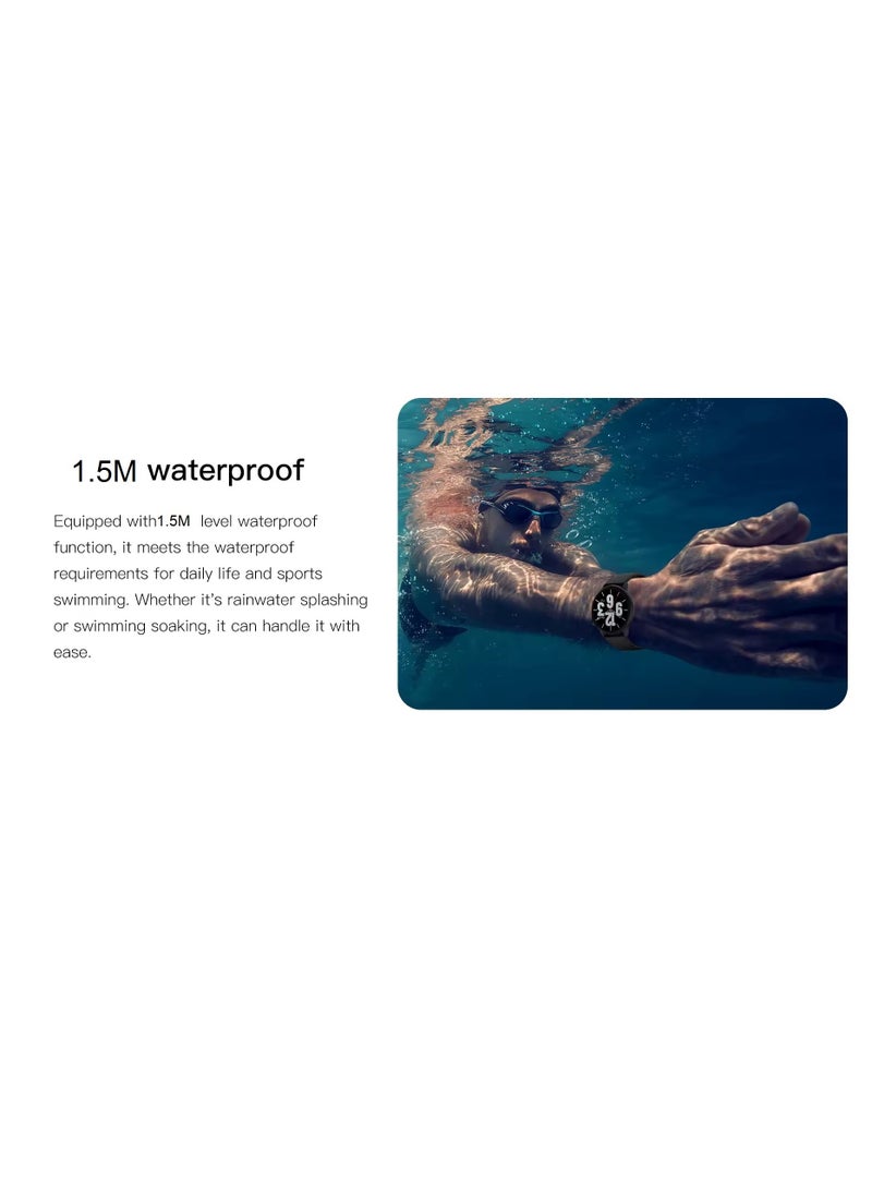 تلزيل - سمارت واتش WP02 مقاومة للماء حتى 1.5 بطارية تدوم طويلاً مع كابل شحن مراقبة النشاط اليومي والصحة -سيلفر - Image 1