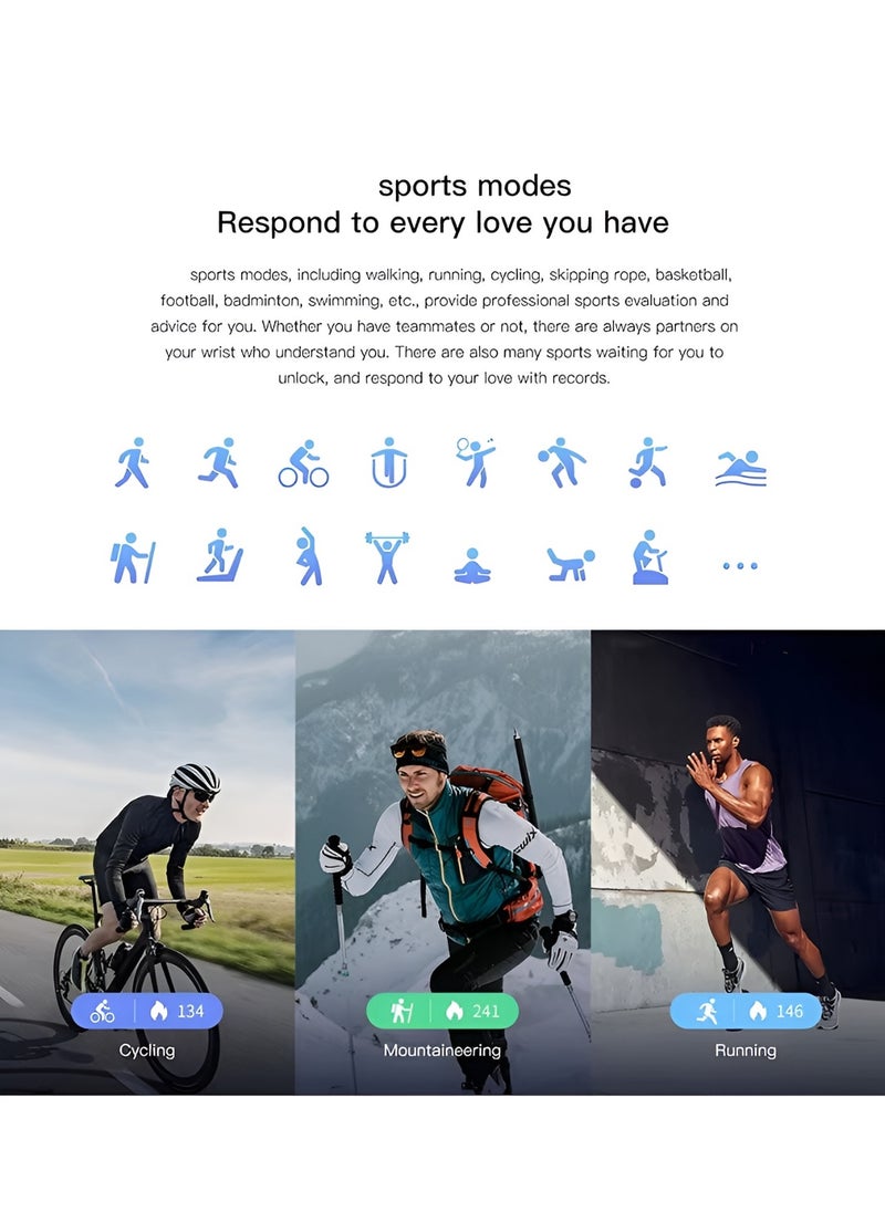 تلزيل - سمارت واتش WP02 مقاومة للماء حتى 1.5 بطارية تدوم طويلاً مع كابل شحن مراقبة النشاط اليومي والصحة -سيلفر - Image 1