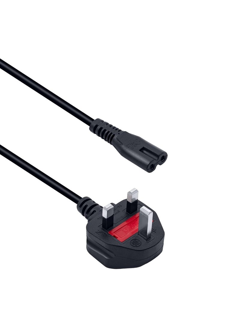 GUDOO كابل طاقة بريطاني بطول 3 متر، سلك طاقة C7 على شكل رقم 8، سلك طاقة لجهاز PS5/PS4/PS3 - Image 1